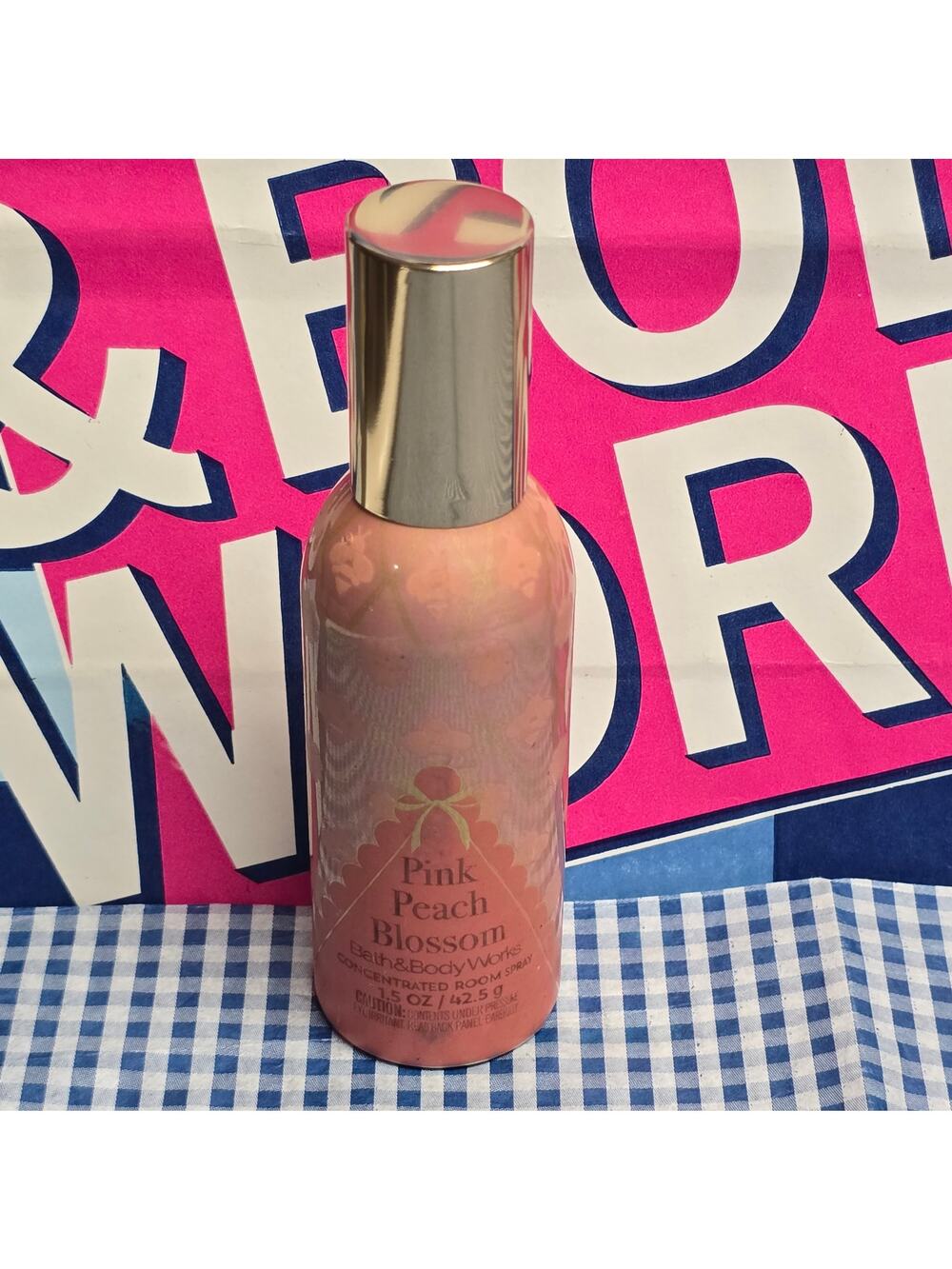 BBW Pink Peach Blossom Home Fragrance Room Spray White Barn